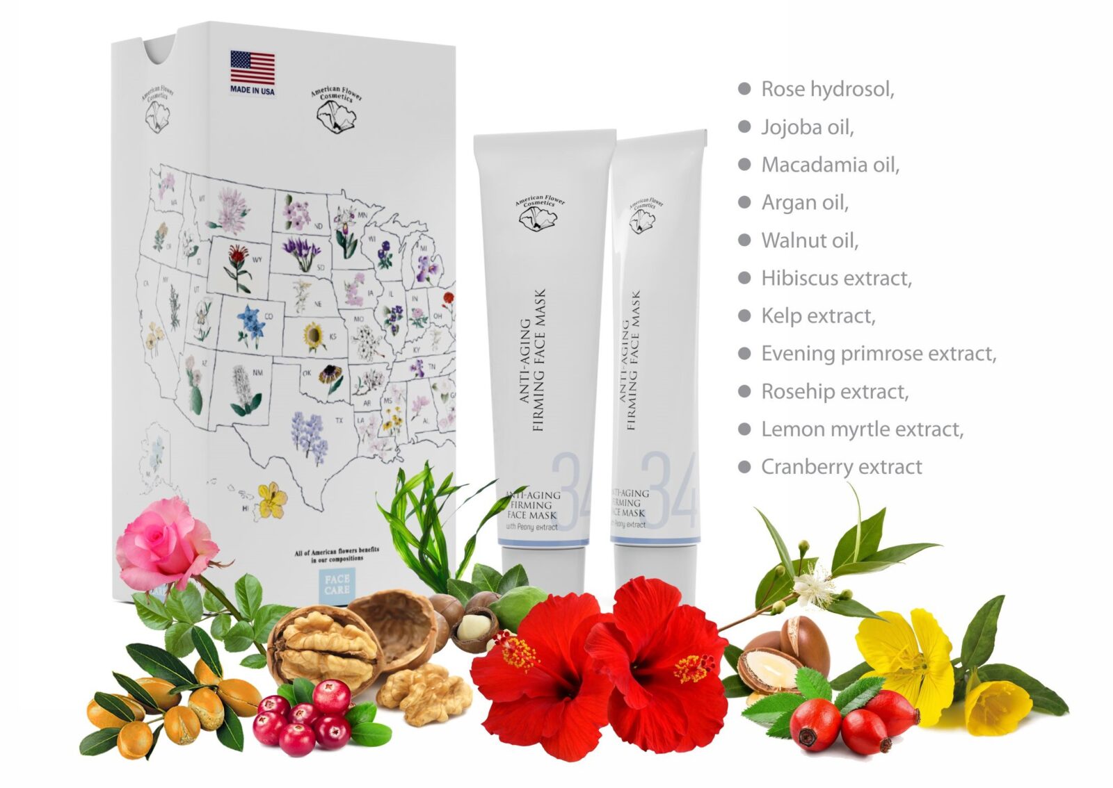 34 ANTI-AGING FACE MASK with Peony extract Ingredients